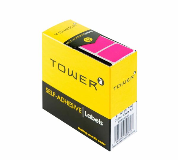 Tower R1925 Colour Code Labels Neon Pink