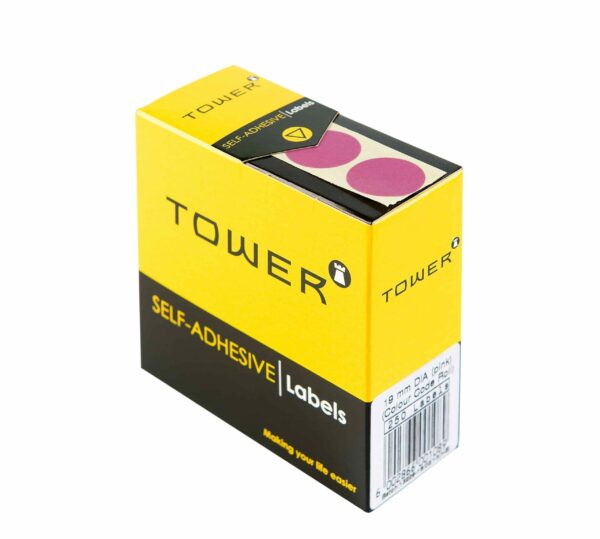 Tower C19 Colour Code Labels Pink
