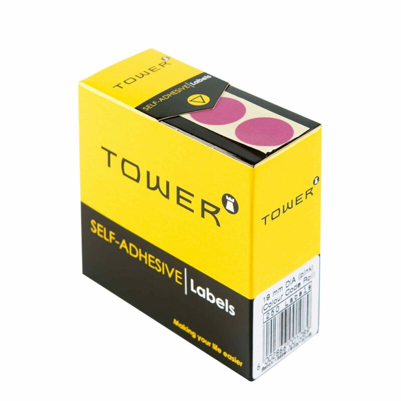 Tower C19 Colour Code Labels Pink