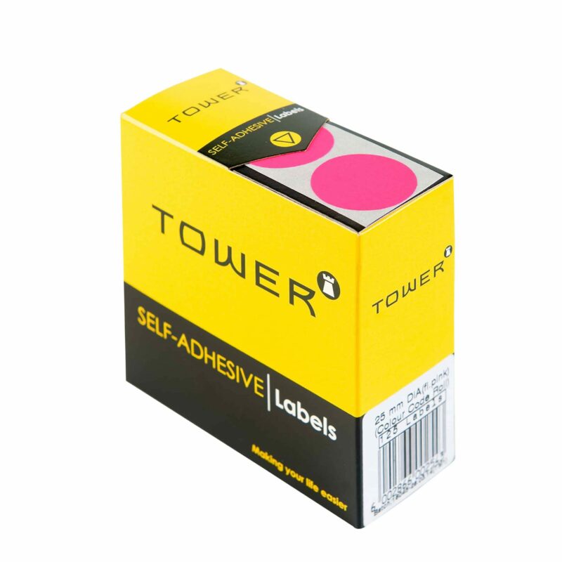 Tower C25 Colour Code Labels Neon Pink