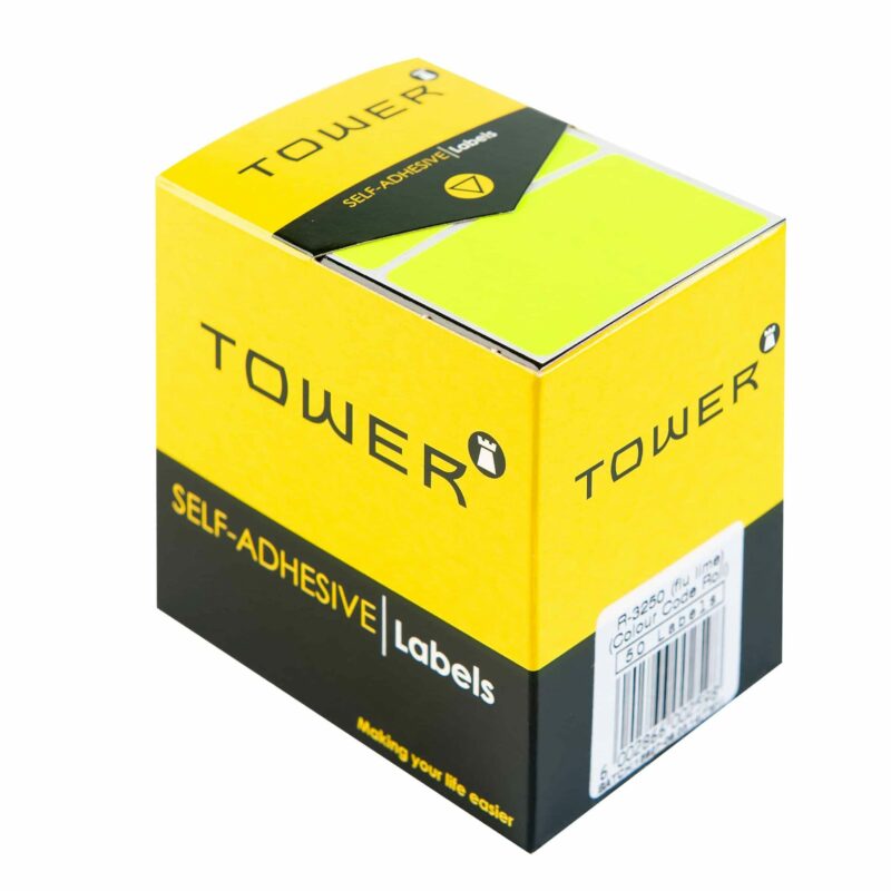 Tower R3250 Colour Code Labels Neon Lime