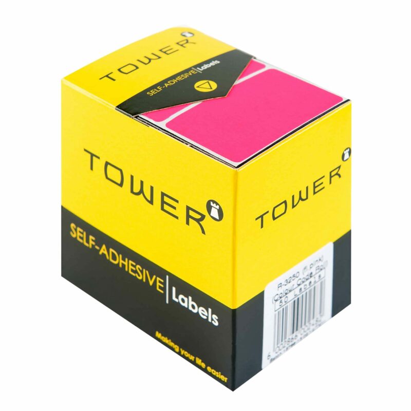 Tower R3250 Colour Code Labels Neon Pink