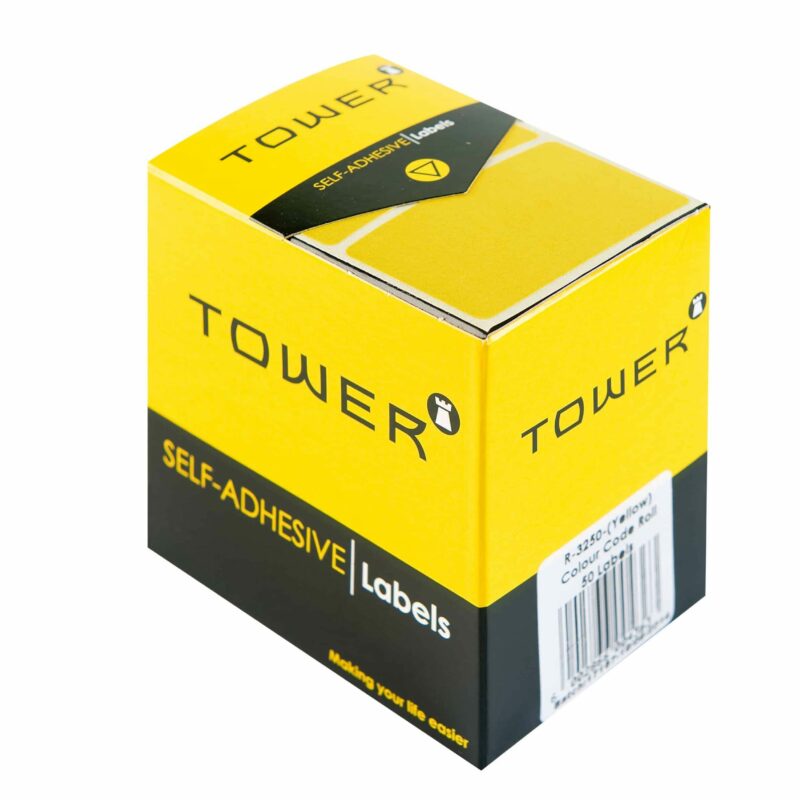 Tower R3250 Colour Code Labels Yellow