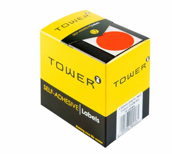 Tower C32 Colour Code Labels Neon Red