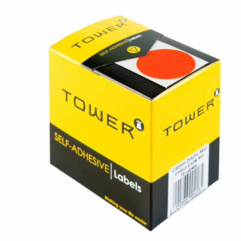 Tower C32 Colour Code Labels Neon Red