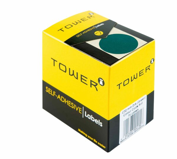 Tower C32 Colour Code Labels Green