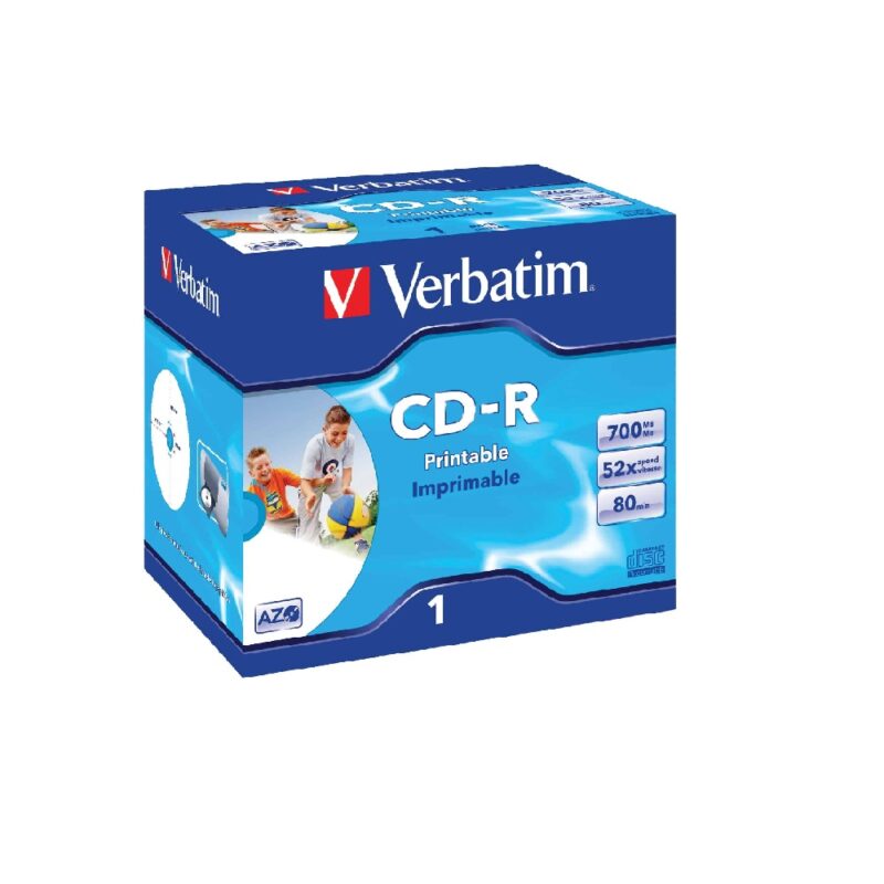 Verbatim Cd-r 52x 700mb Prnt Jewl