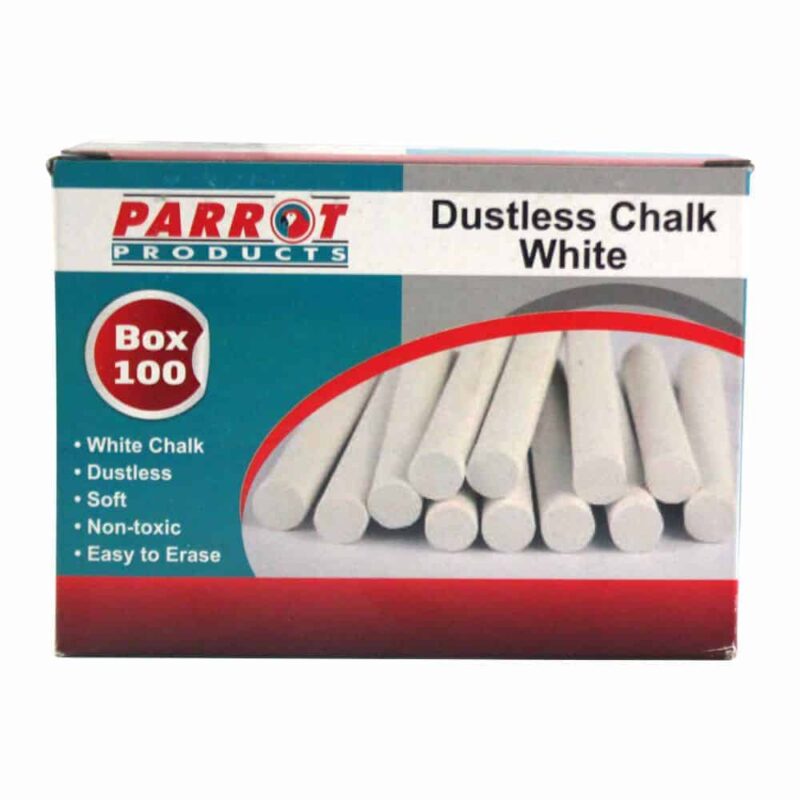 CHALK DUSTLESS BOX 100 WHITE