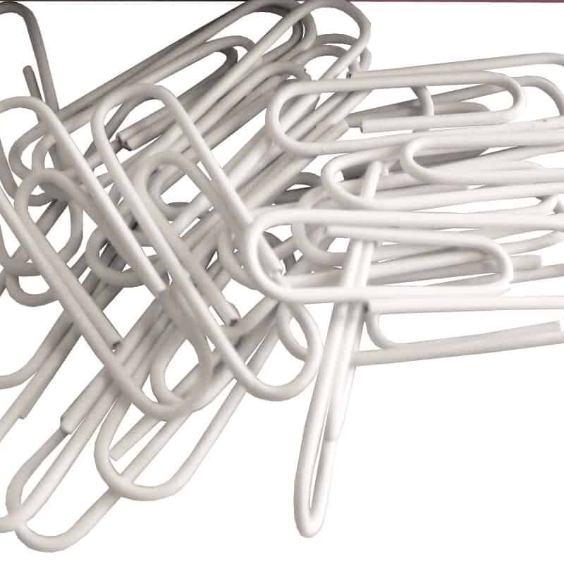 CROXLEY 33mm White Paper Clips 100's Pk10