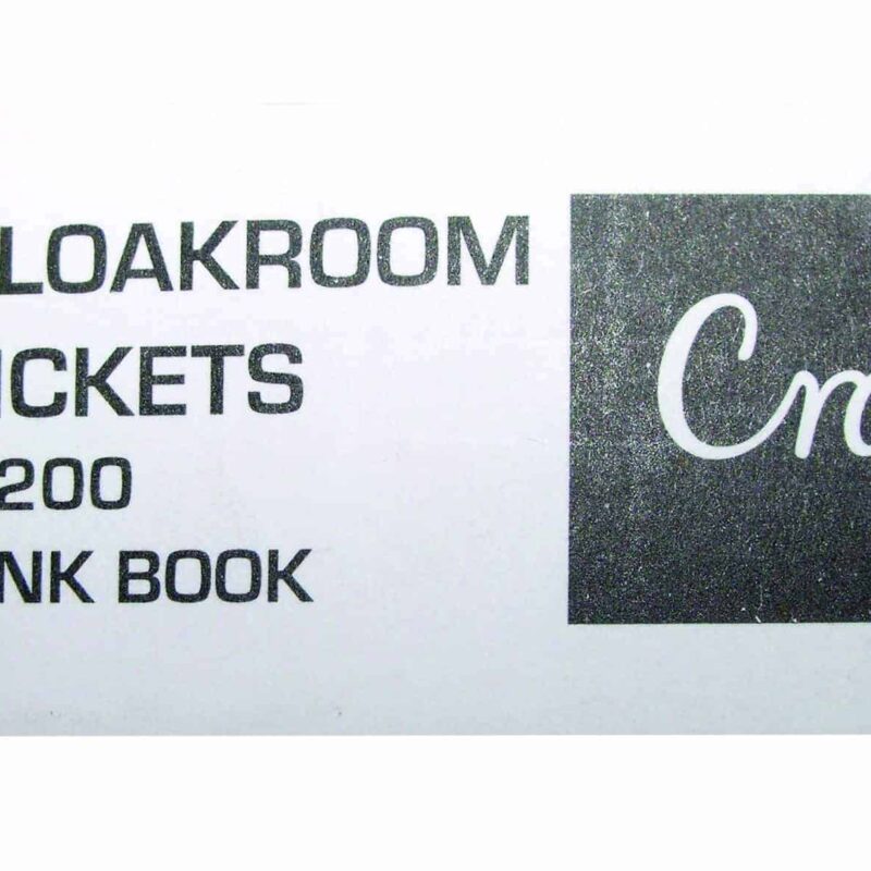 Cloakroom Tickets 1-200 Pink