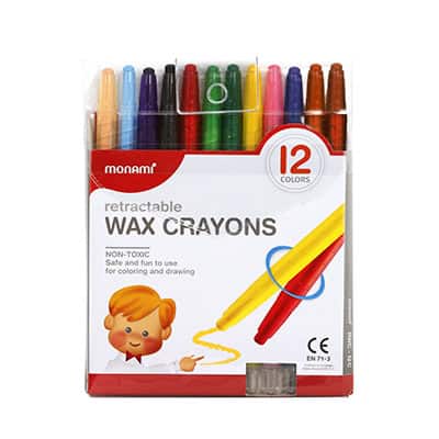 MONAMI Retractable Crayon 12's