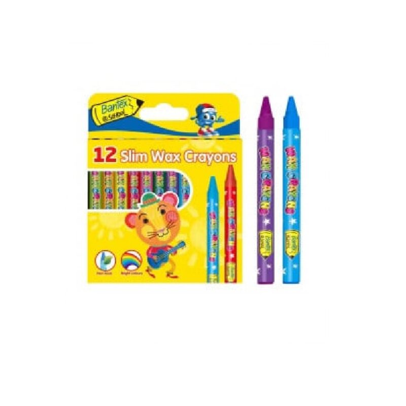 Bantex Wax Crayons 12 Std Slim
