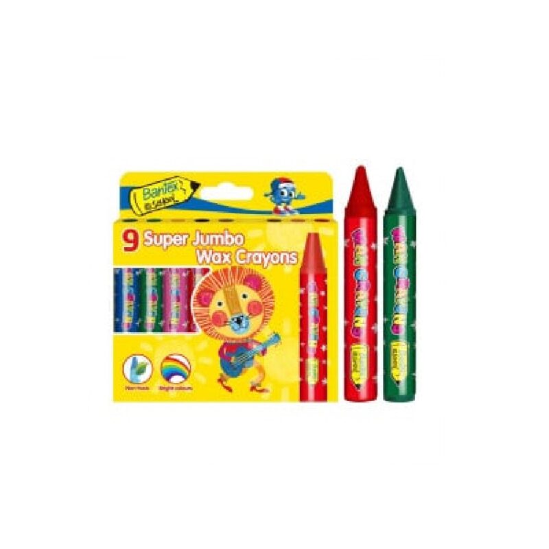 Bantex Wax Crayons 9 Super Jumbo