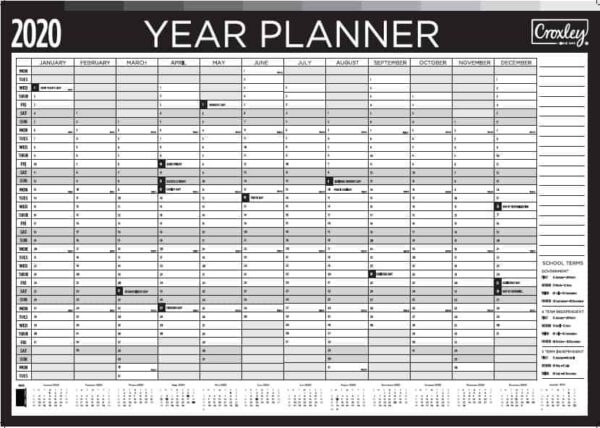 CROXLEY Year Planner With Marker