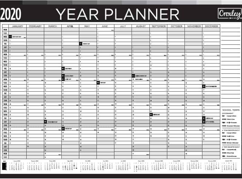 CROXLEY Year Planner With Marker