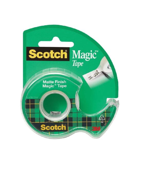 Scotch Magic Tape On Dispenser Clear