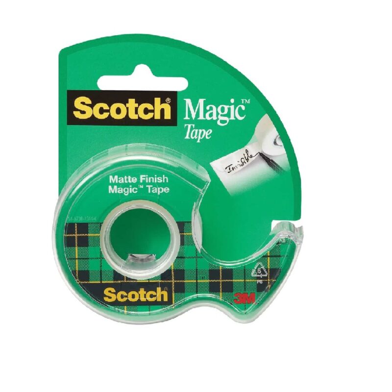 Scotch Magic Tape On Dispenser Clear