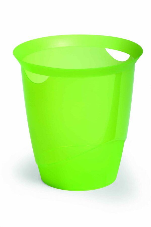 DURABLE Trend 16L Waste Basket Translucent Light Green Each