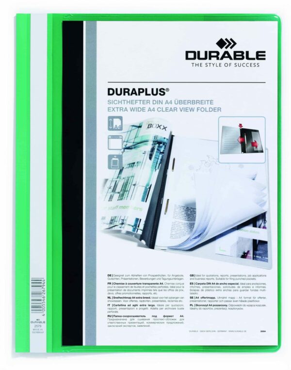 DURABLE A4 Duraplus Quote Folder - Green Each