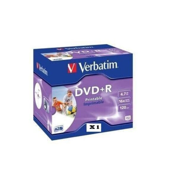Verbatim Dvd+r 16x 4.7gb Print Jewel Each