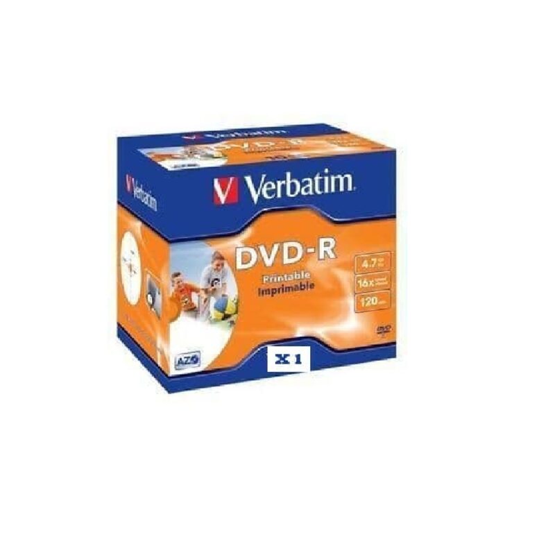 Verbatim Dvd-r 16x 4.7gb Print Jewel Each