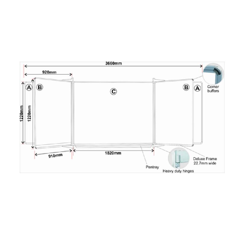 Edu Bd S/leaf 1220*910 Mag White