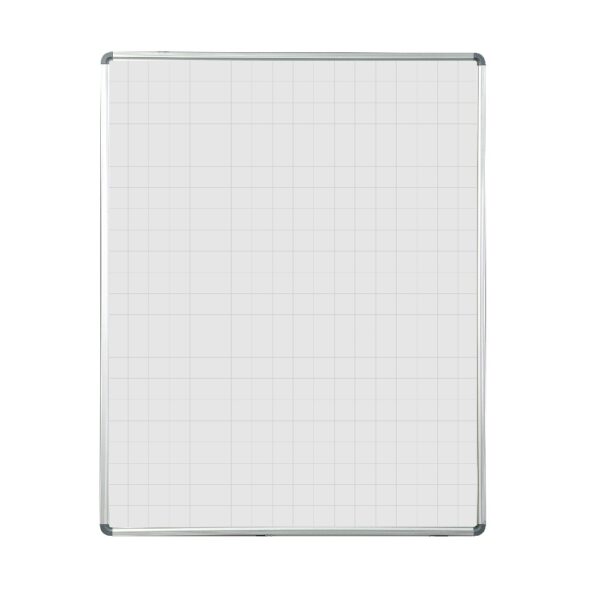 Edu Bd S/leaf 1220*910 Mag Whiteboard Grey Squares 1 Side