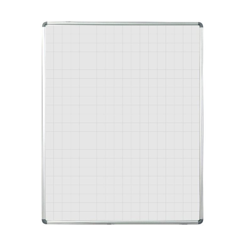 Edu Bd S/leaf 1220*910 Mag Whiteboard Grey Squares 1 Side