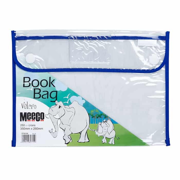 MEECO BOOK BAG VELCRO BLUE