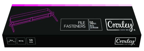 CROXLEY 320mic File Fasteners box 50's