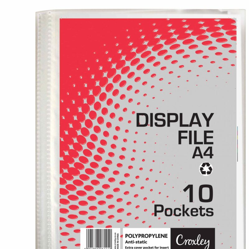 CROXLEY Display File 10 Pocket A4 - Hard Case Cover Each