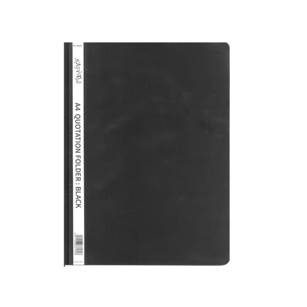 D'afrique A4 Black Quotation Folder Clear Front