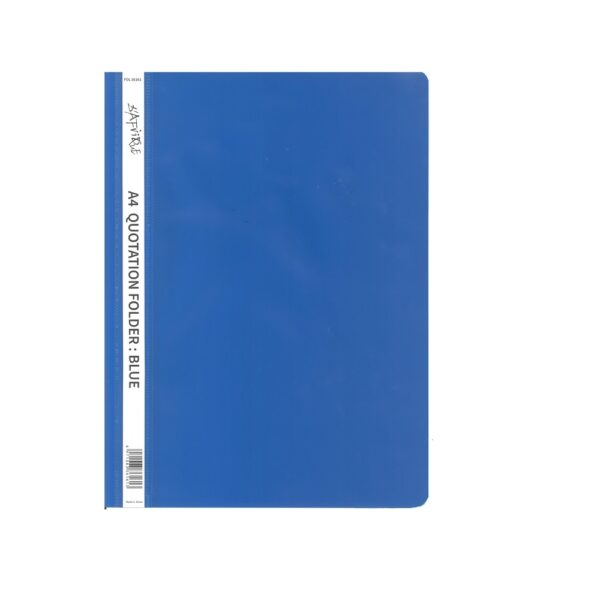 D'afrique A4 Blue Quotation Folder Clear Front