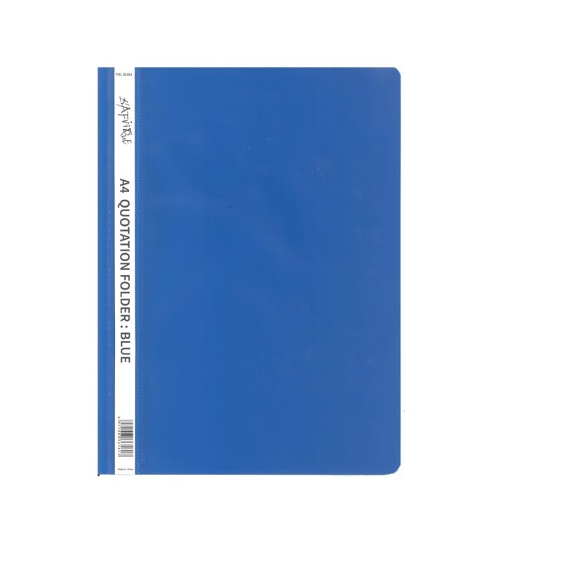 D'afrique A4 Blue Quotation Folder Clear Front