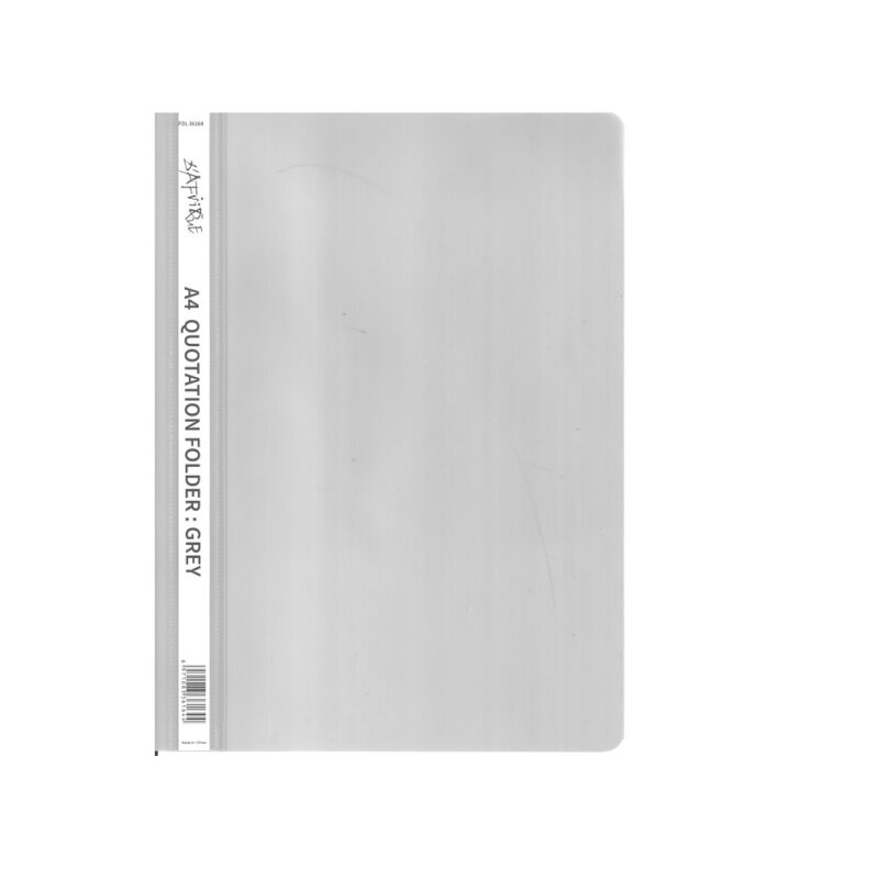 D'afrique A4 Grey Quotation Folder Clear Front