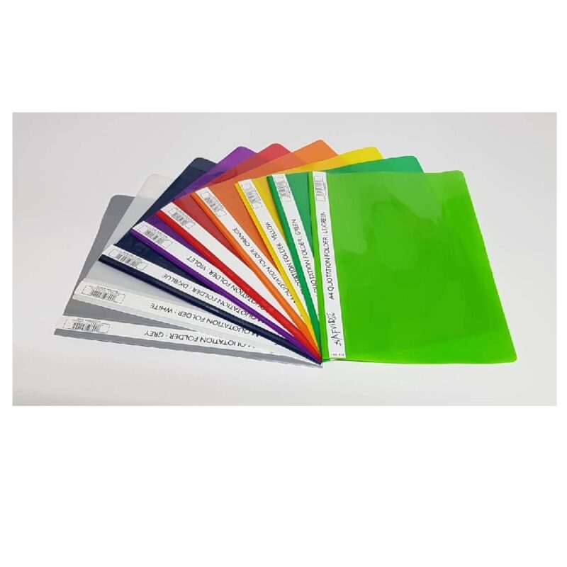 D'afrique A4 Lilac Quotation Folder Clear Front