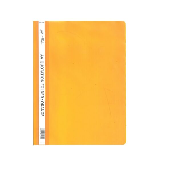 D'afrique A4 Orange Quotation Folder Clear Front