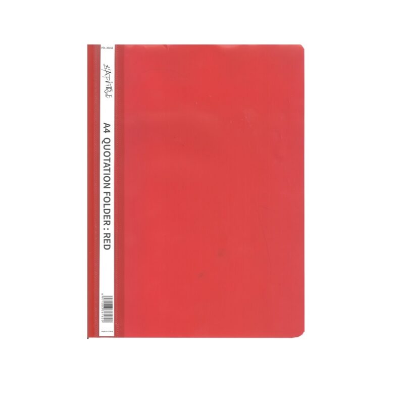 D'afrique A4 Red Quotation Folder Clear Front