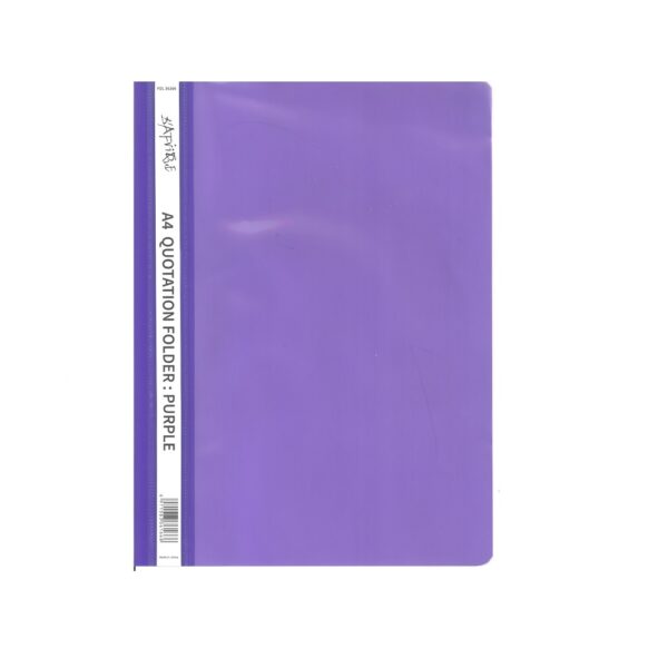 D'afrique A4 Violet Quotation Folder Clear Front