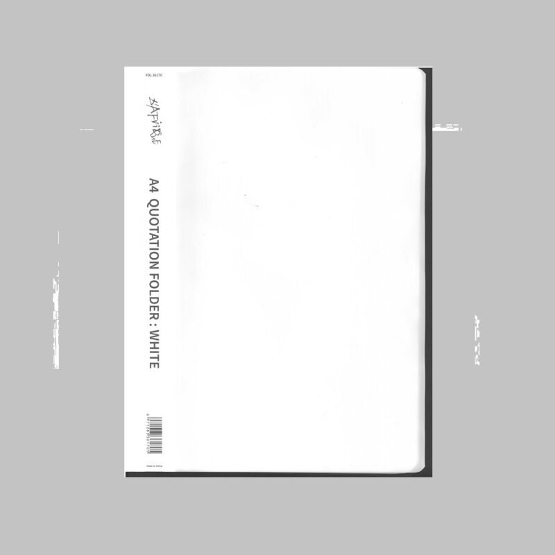 D'afrique A4 White Quotation Folder Clear Front