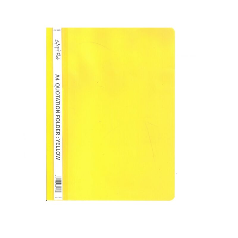 D'afrique A4 Yellow Quotation Folder Clear Front