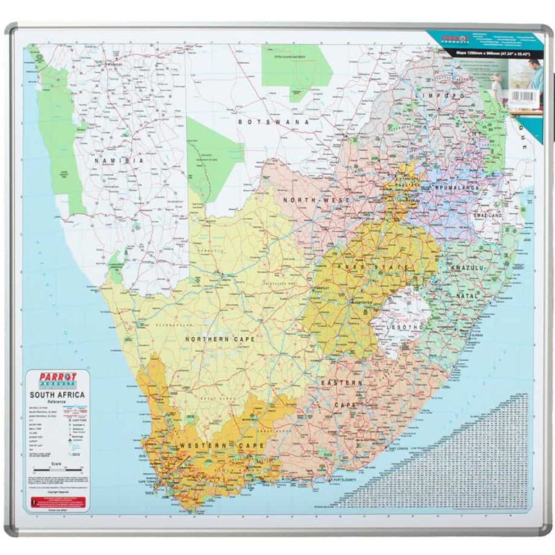 EDU BD MAP SOUTH AFRICA 1230*1230mm MAGNETIC WHITE