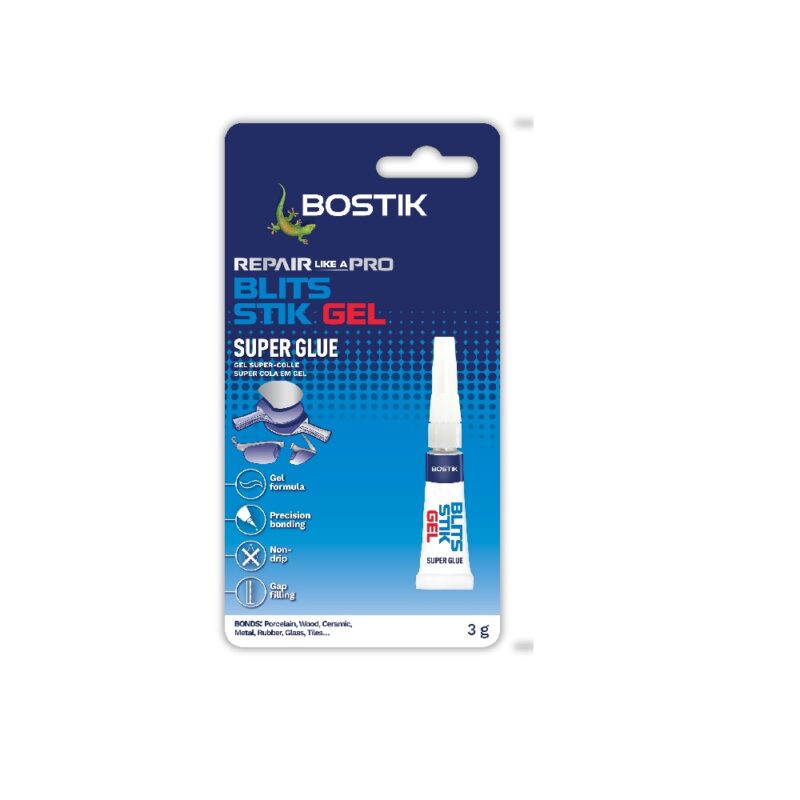 Bostik Blits Stik Gel 3g Super Glue