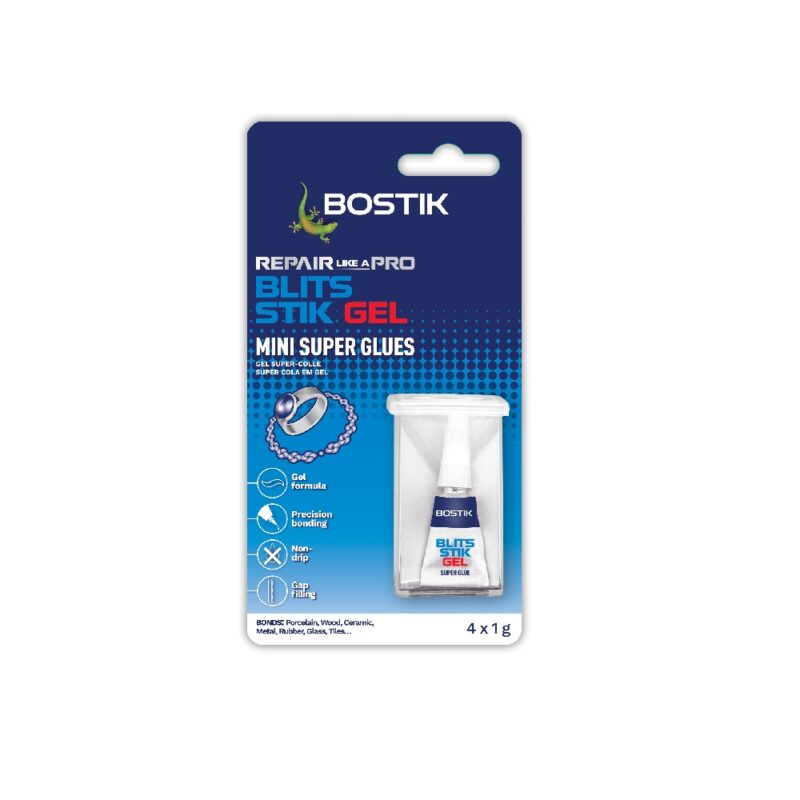 Bostik Blits Stik Mini Super Glue 4 x 1g