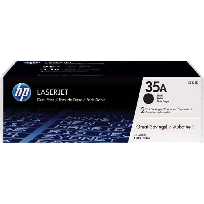 HP 2X 35A LASERJET TONER CARTRIDGES - BLACK