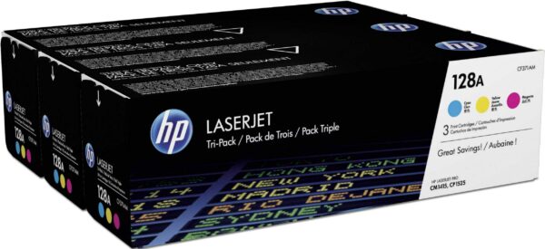 HP 128A LASERJET TONER CARTRIDGE - TRI PACK (C/M/Y)