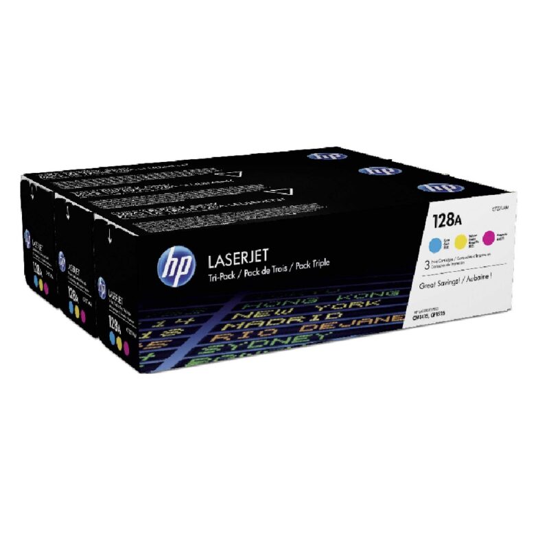 Hpce323e_hp 128a Laserjet Toner Cartridge - Tri Pack (C/m/y)