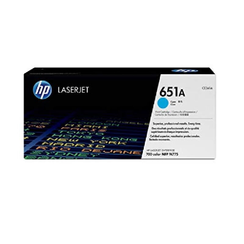 Hpce341a_hp 651a Laserjet Toner Cart - Cyan