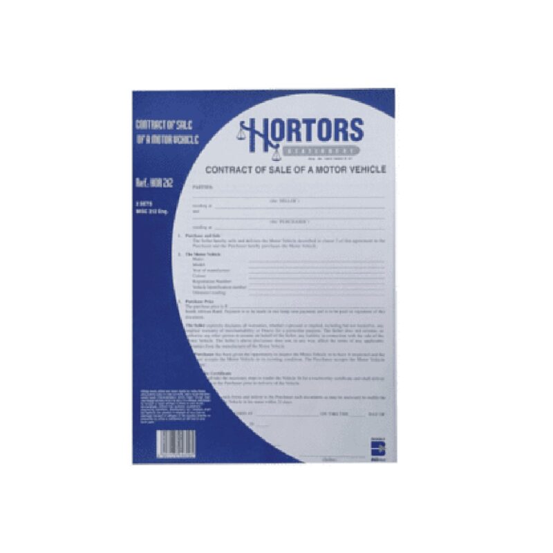 2 Contract Sale Of Motor Vehle