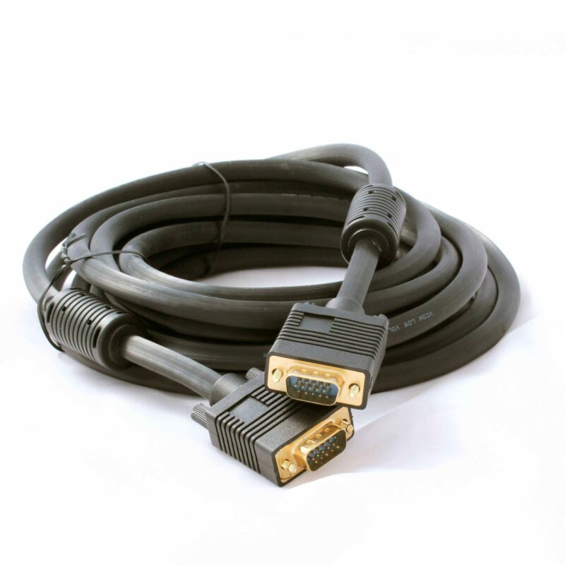 CABLE 15 PIN MALE TO MALE VGA 5M FLY LEAD